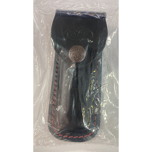  Estuche Case Cuero Negro con los bordes en color rojo