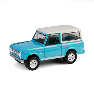Carro Colección  1966 Ford Bronco suv In turquoise 1/64