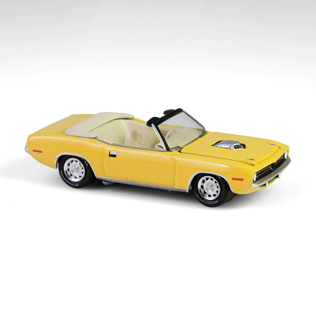 Carro Colección  1970 Plymouth Cuda Convertible yellow 1/64 3