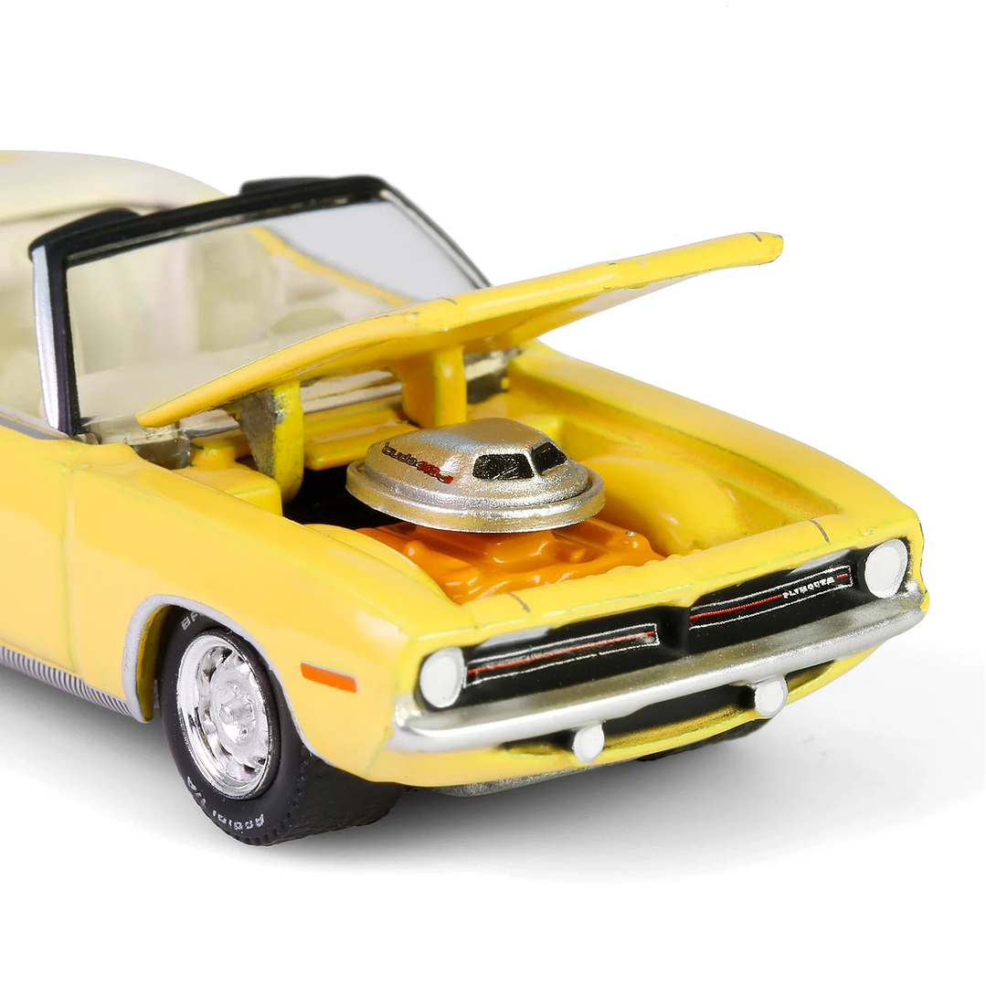 Carro Colección  1970 Plymouth Cuda Convertible yellow 1/64 5