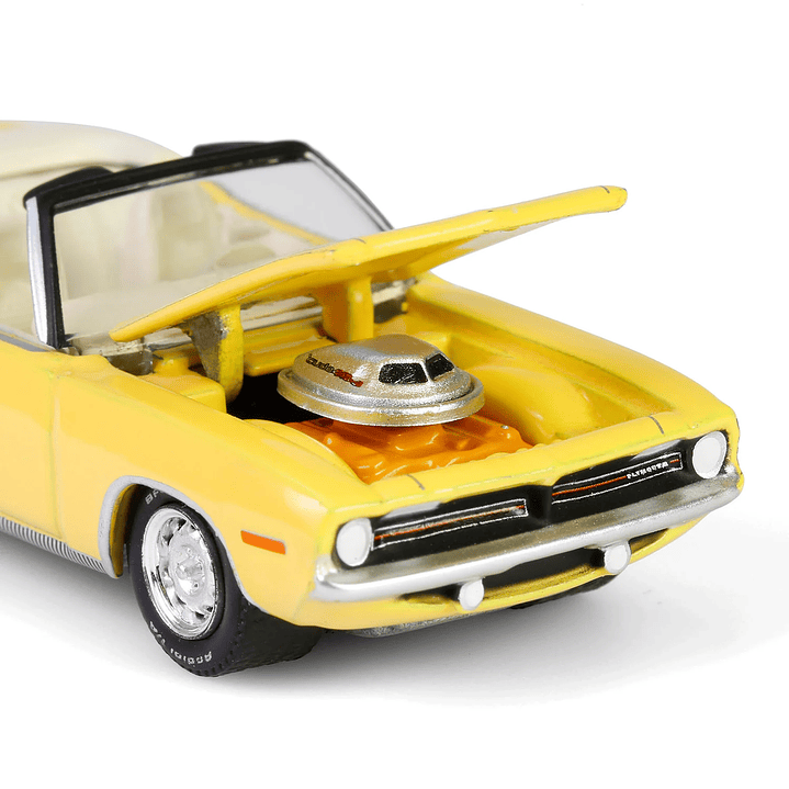 Carro Colección  1970 Plymouth Cuda Convertible yellow 1/64 5