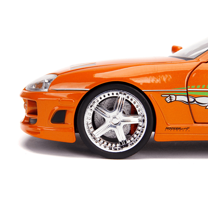 Carro Colección   1995 Toyota Supra w/Lights & Brian Figurine , Fast & Furious - Jada Toys 31139 - 1/18 Diecast Car 13