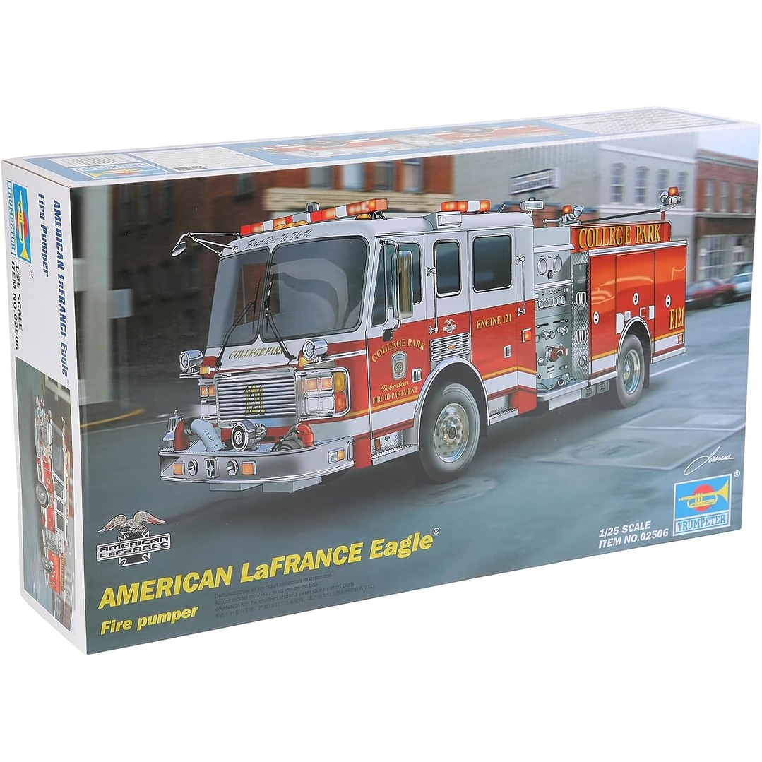 Vehículo para Armar Camion de bomberos American LaFrance Eagle 1/25 1