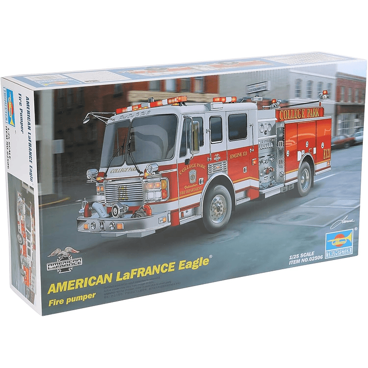 Vehículo para Armar Camion de bomberos American LaFrance Eagle 1/25 1