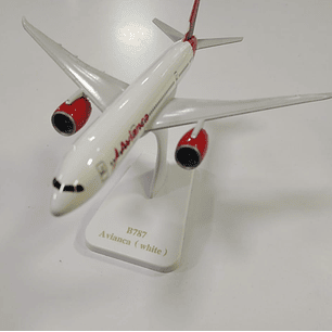 Avión Colección  Avianca Boeing 787 Blanco y Rojo
