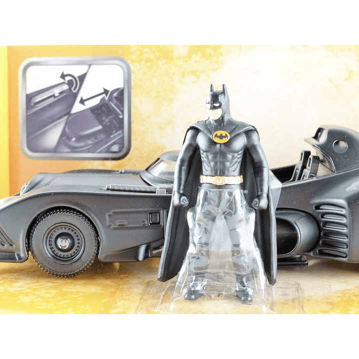 Carro Colección  Batman 1989 Batmobile &Batman 1/24 5