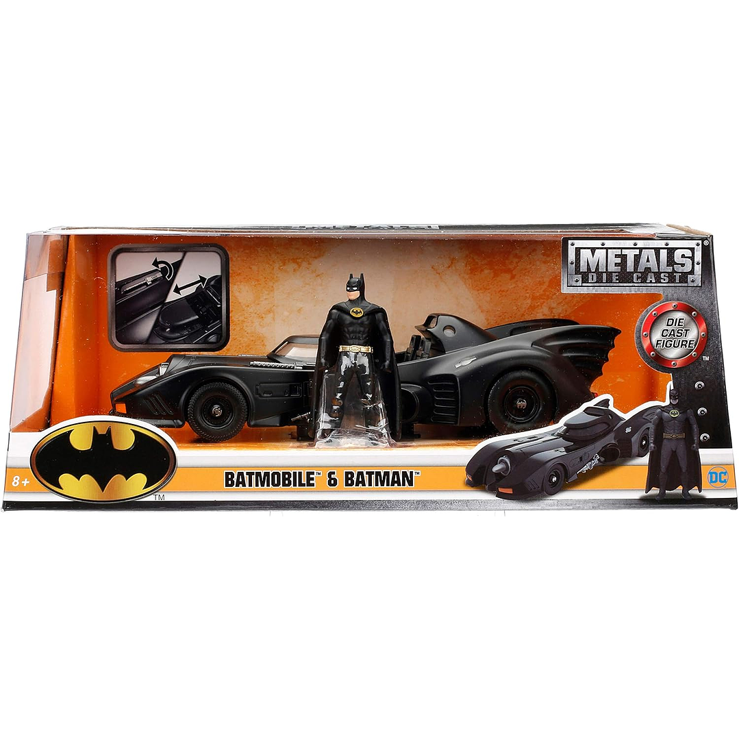 Carro Colección  Batman 1989 Batmobile &Batman 1/24 1