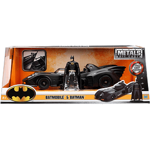Carro Colección  Batman 1989 Batmobile &Batman 1/24