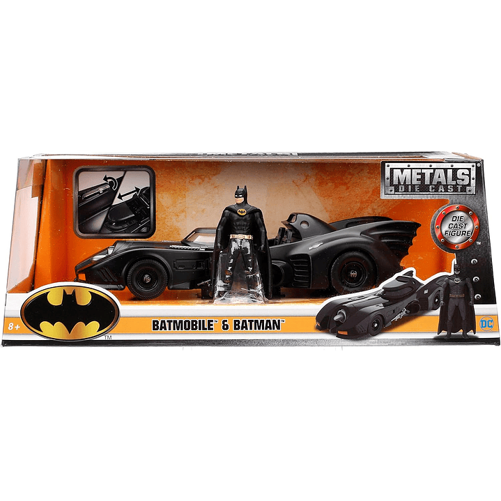 Carro Colección  Batman 1989 Batmobile &Batman 1/24 1