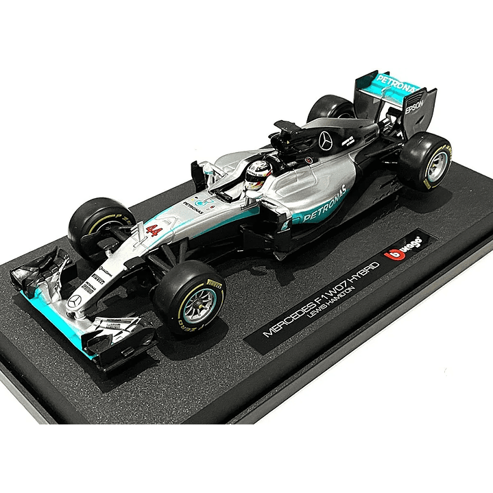 Carro Colección Mercedes F1 W07 Hybrid Lewis Hamilton Escala 1:18 Bburago 3