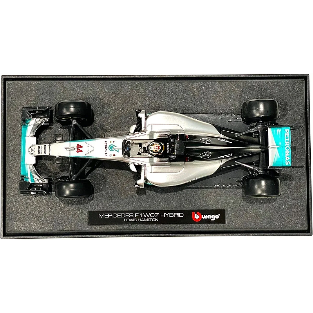 Carro Colección Mercedes F1 W07 Hybrid Lewis Hamilton Escala 1:18 Bburago 4