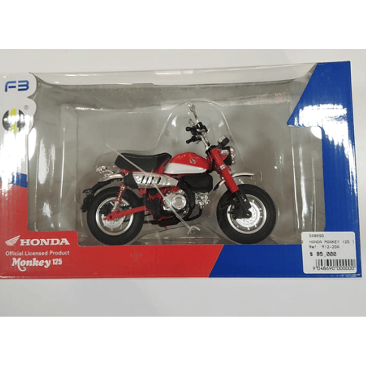 Moto  Honda Monkey escala 125 1/12 3