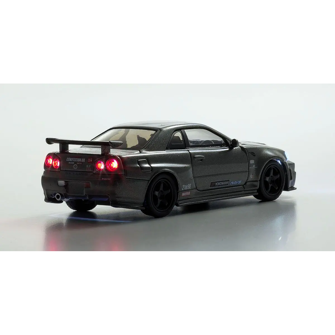 Carro Colección  Nimo R34 Gt-R Crs Led Gray 1/64 2