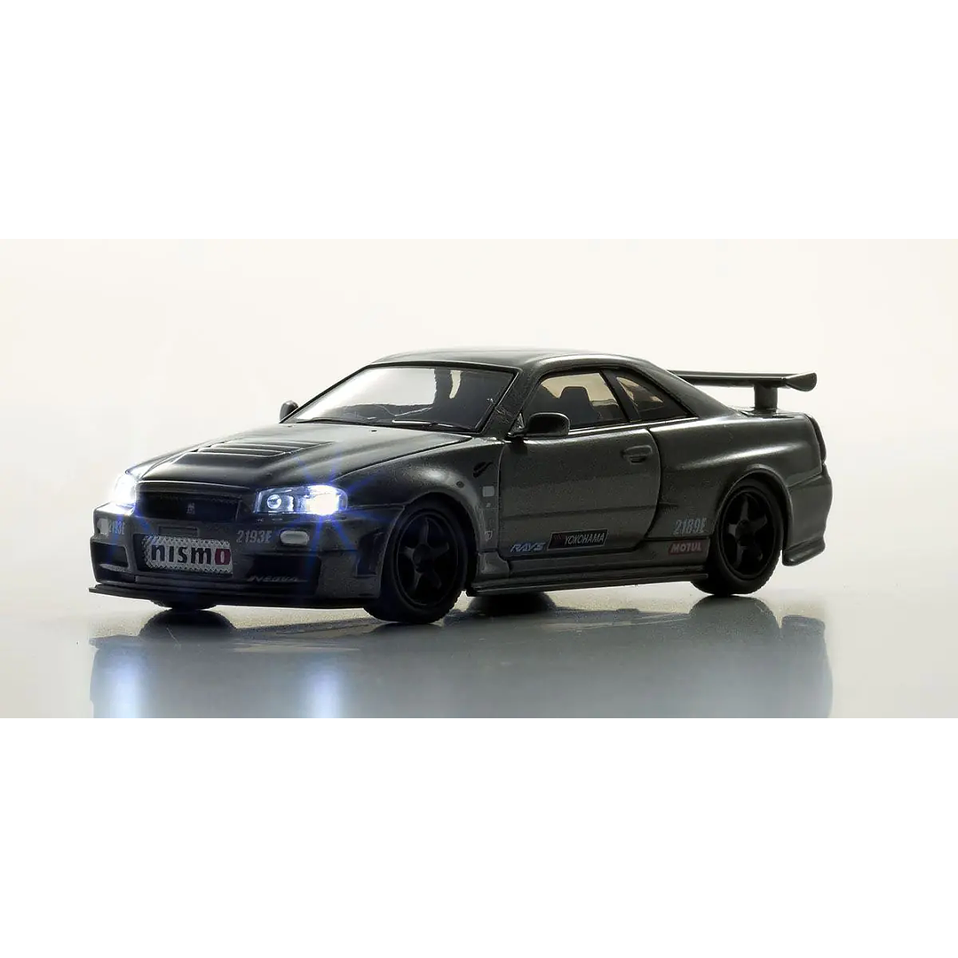 Carro Colección  Nimo R34 Gt-R Crs Led Gray 1/64 3