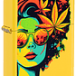  Enc Zippo Cannabis Mujer Amarillo - Miniatura 3