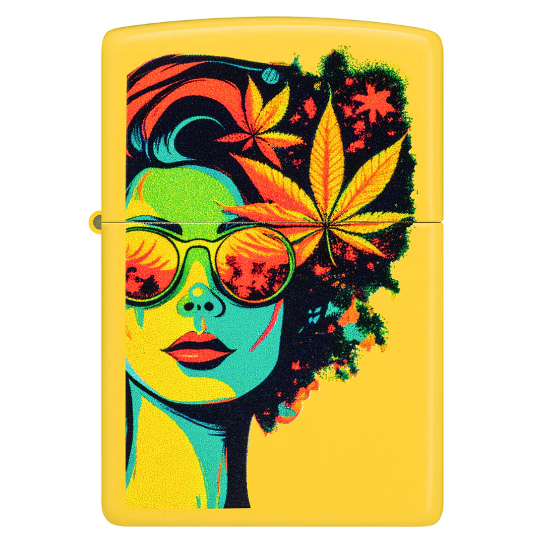  Enc Zippo Cannabis Mujer Amarillo 4