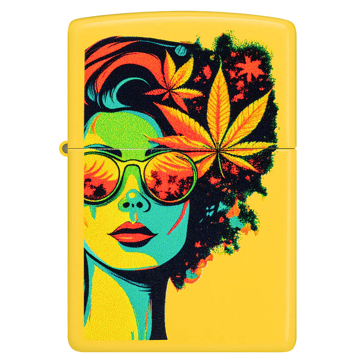  Enc Zippo Cannabis Mujer Amarillo 4