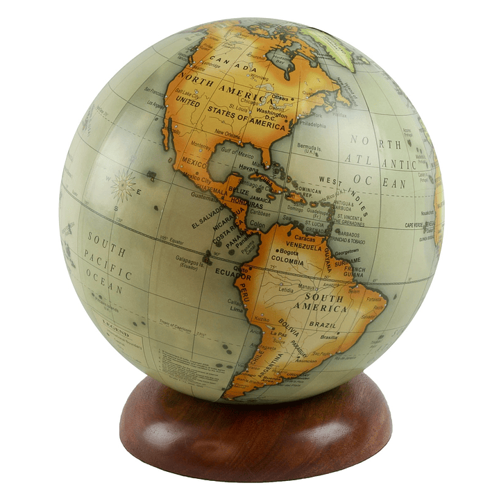  Mapamundi con  Base Madera 12 Cm 1