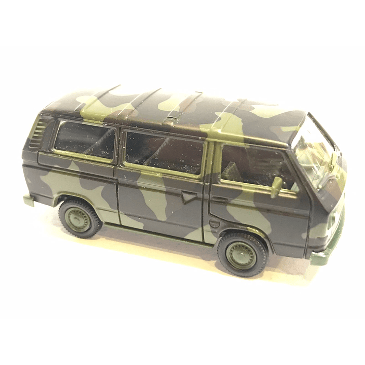 No Nuevo Microbus Volkswagen T3 Militar con camuflaje 1/87 3