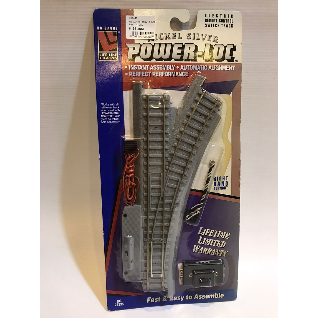 Tren Eléctrico No Nuevo Desvio Derecho  1/87 h0 power-loc 1