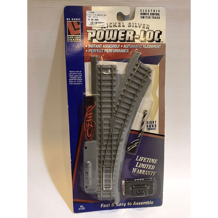 Tren Eléctrico No Nuevo Desvio Derecho  1/87 h0 power-loc 1