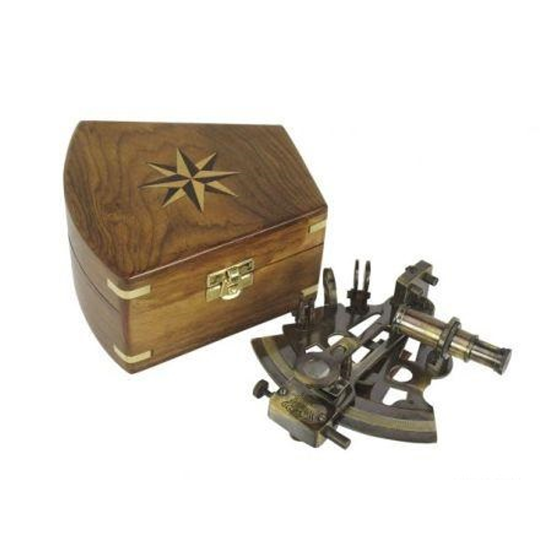  Sextante En Bronce 12X11Cm Cajamade 1