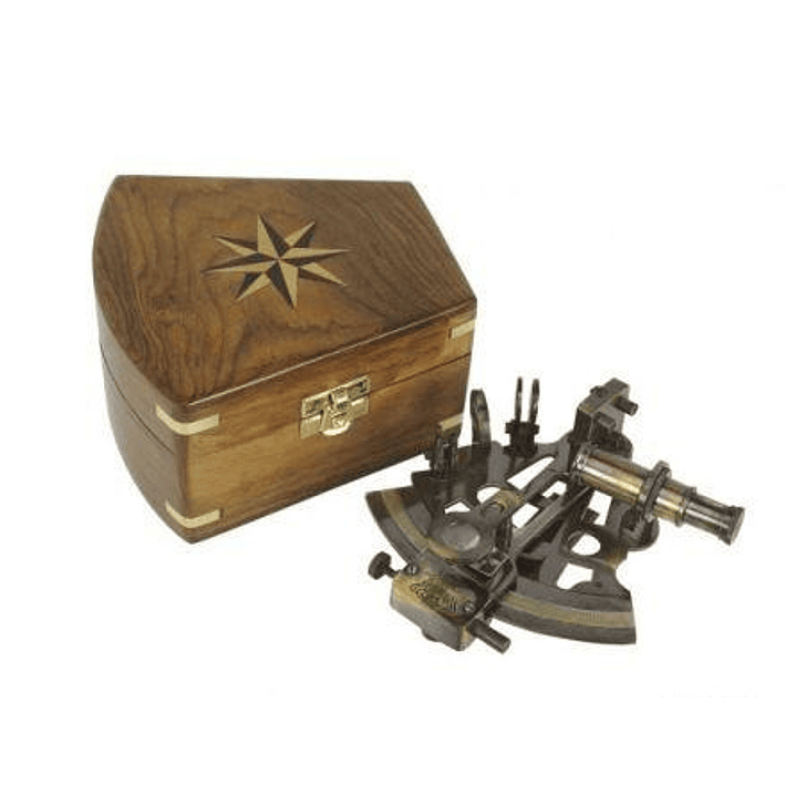  Sextante En Bronce 12X11Cm Cajamade 1