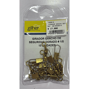  Girador Gancho Seg Dorado 1/0 Px10
