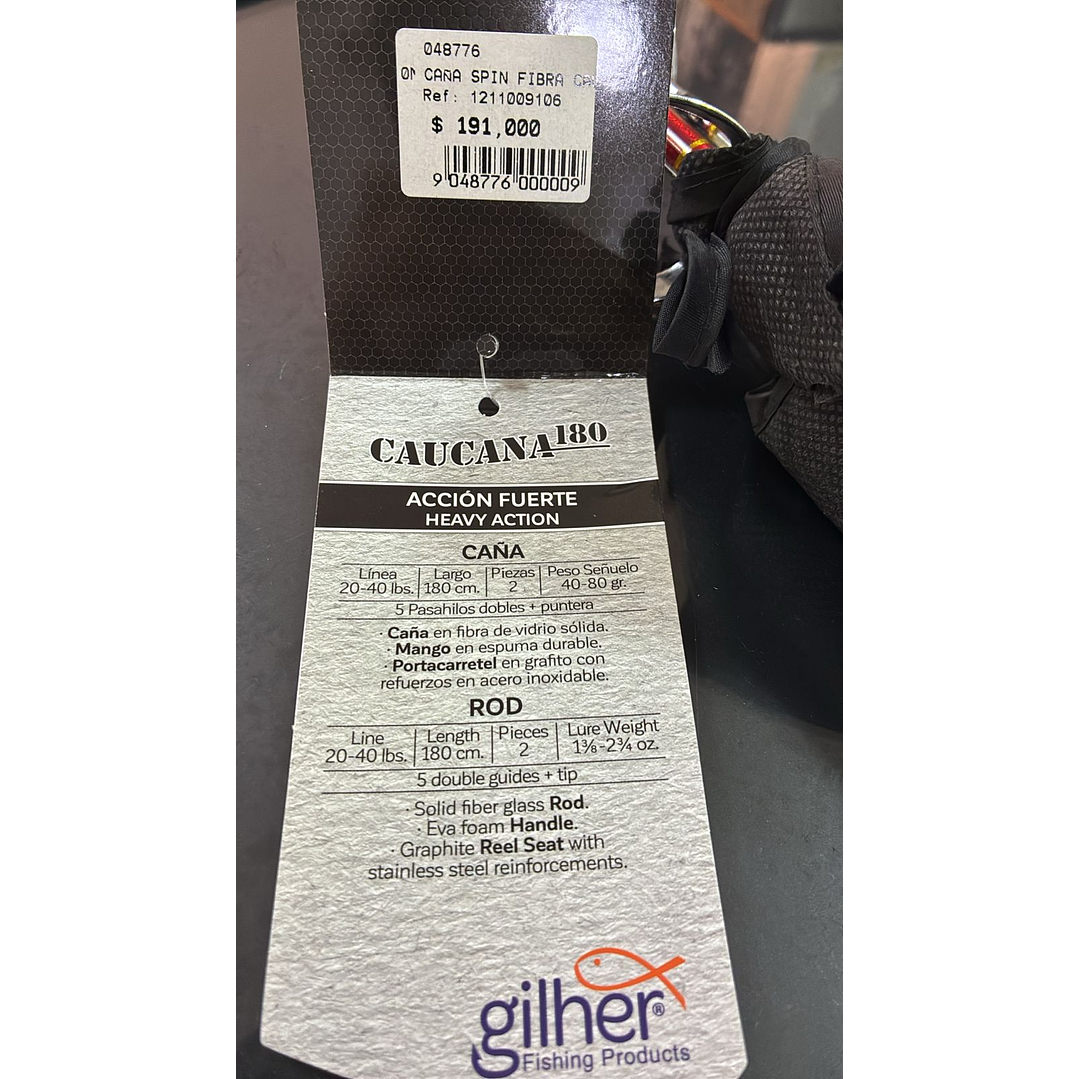  Caña Spin Fibra Caucana I 1.80 2