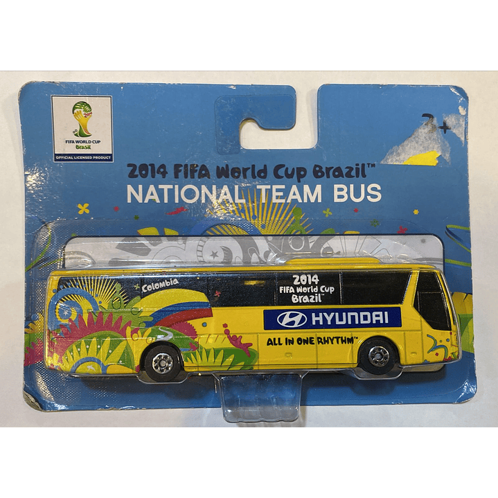 Carro Colección  autobus Hyundai Selección Colombia mundial de Brazil 2014 H0 1/87 1