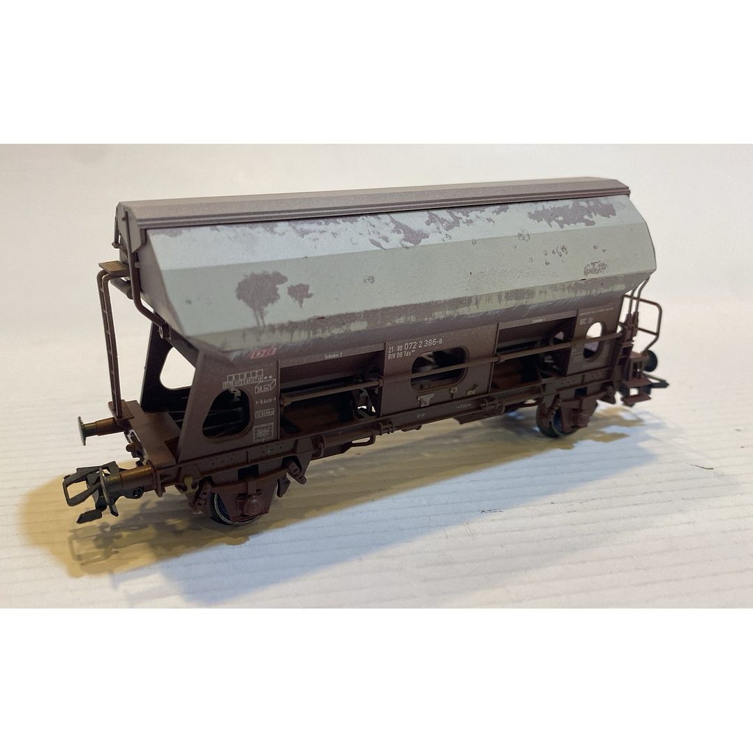 Tren Eléctrico No Nuevo vagon minero con techo abatible H0 1/87 4