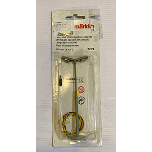 Tren Eléctrico No Nuevo lampara de calle doble con base H0 1/87