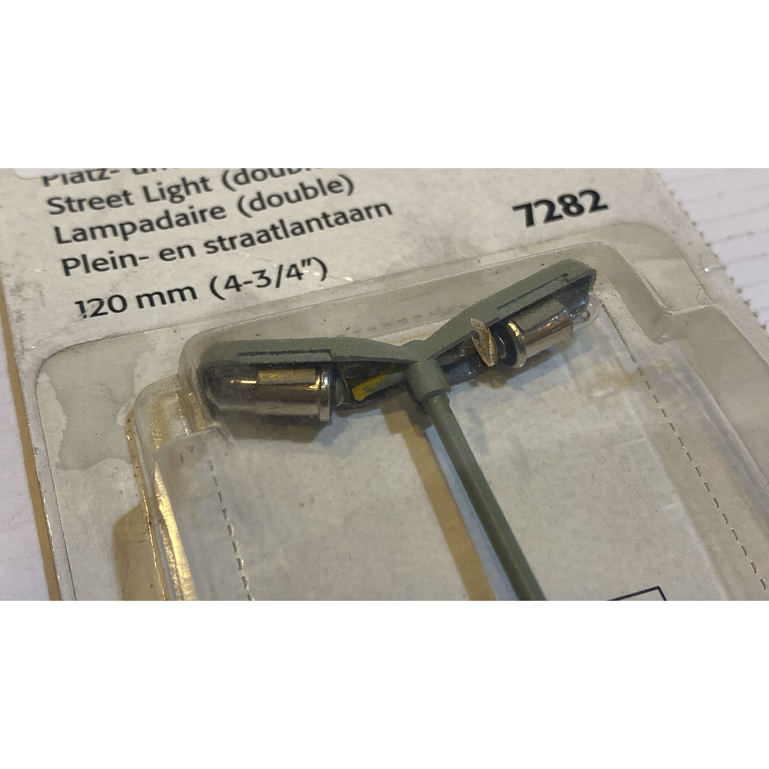 Tren Eléctrico No Nuevo lampara de calle doble con base H0 1/87 2