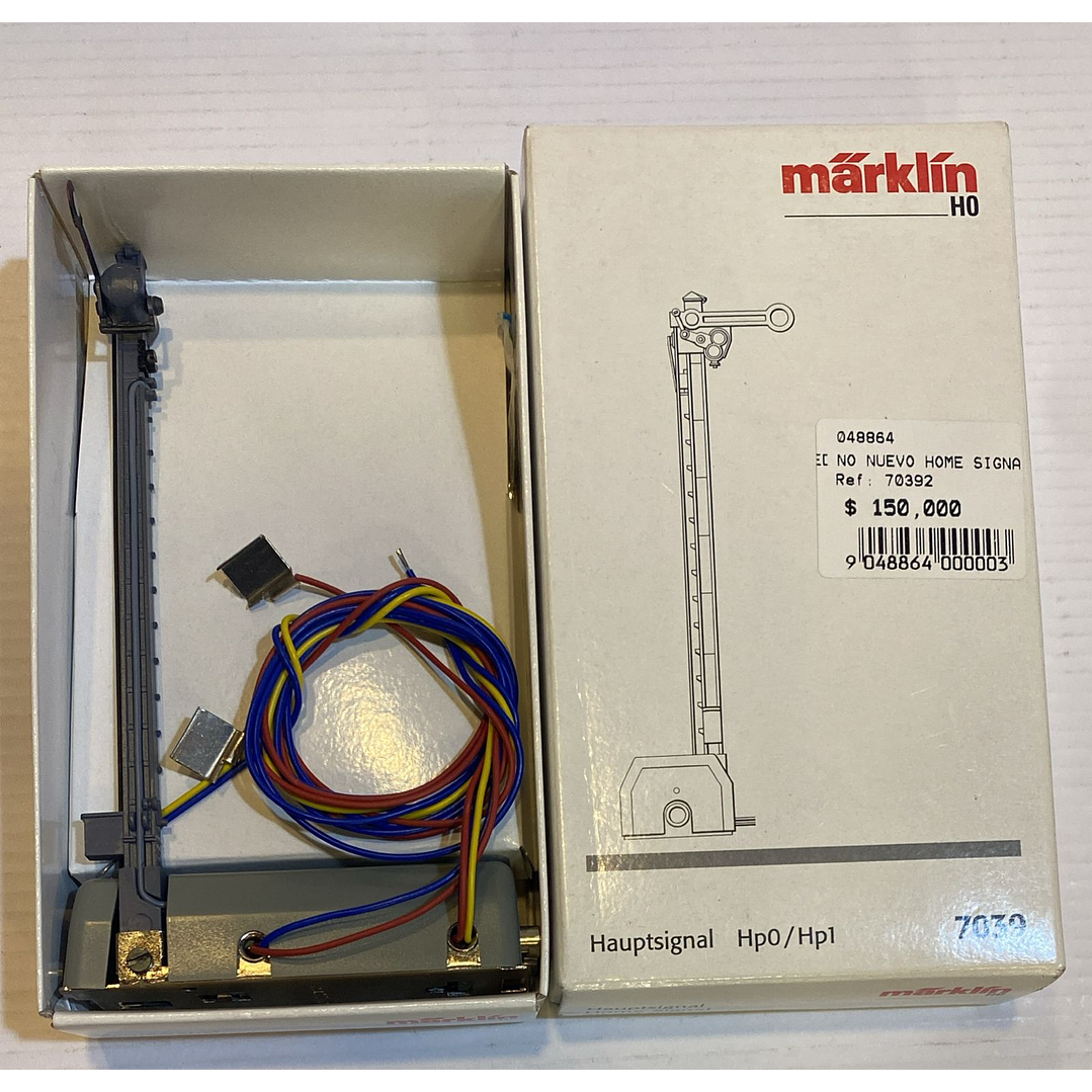 Tren Eléctrico No Nuevo señal ferroviaria de un brazo H0 1/87 4