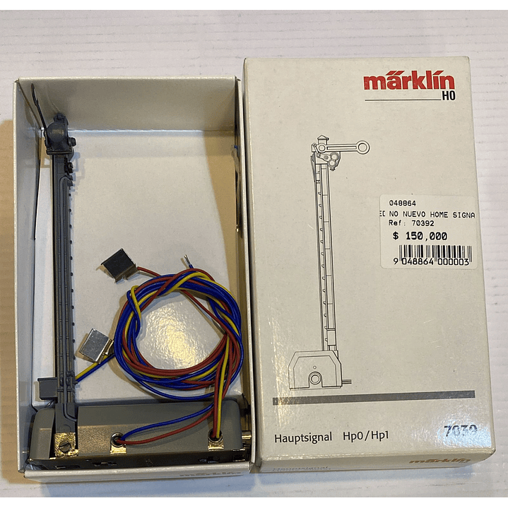 Tren Eléctrico No Nuevo señal ferroviaria de un brazo H0 1/87 4