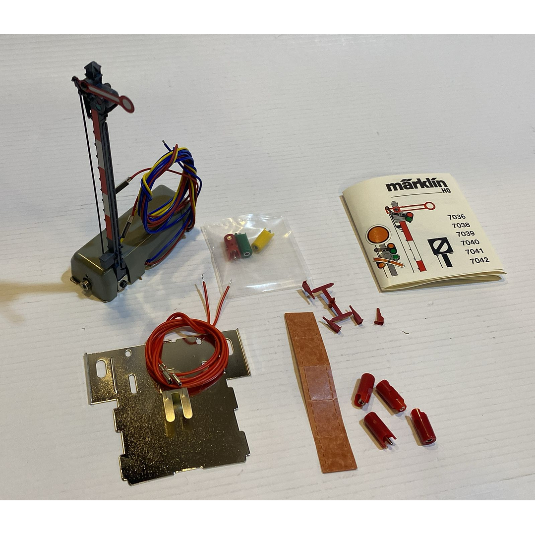 Tren Eléctrico No Nuevo señal ferroviaria de un brazo H0 1/87 6