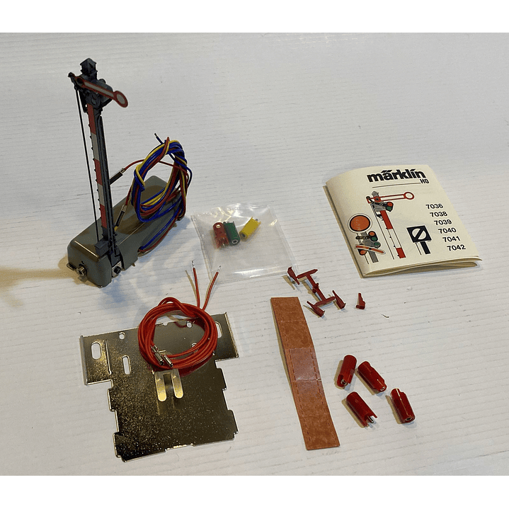 Tren Eléctrico No Nuevo señal ferroviaria de un brazo H0 1/87 6