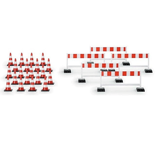   Set de vallas y conos de transito 1/87 (H0)