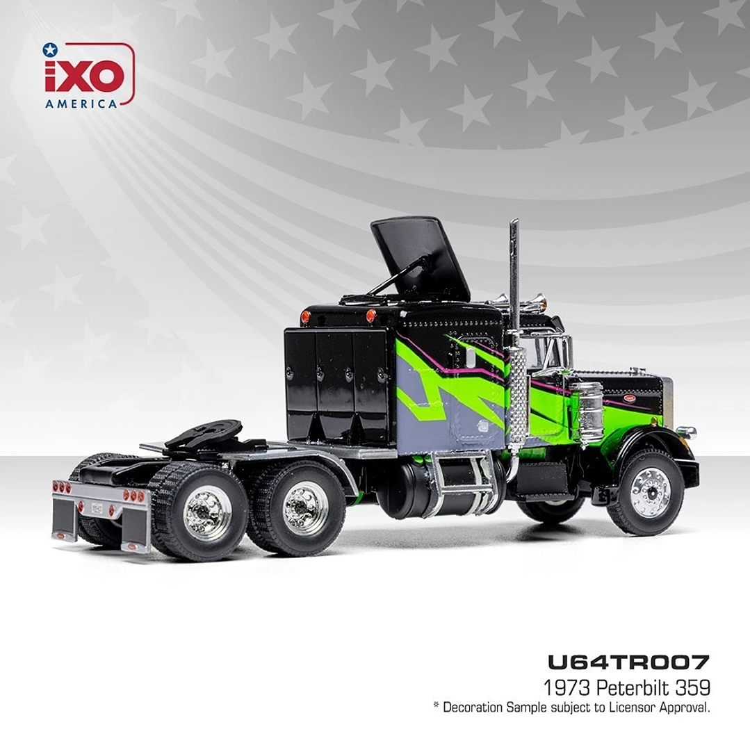 Carro Colección  1973 Peterbilt 359  Negro/Verde1/64 2
