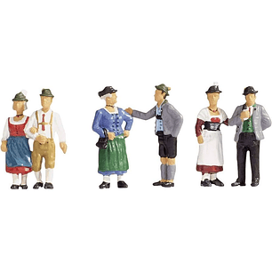 Tren Eléctrico No Nuevo gente en traje tipico de Bavaria 1/87 H0