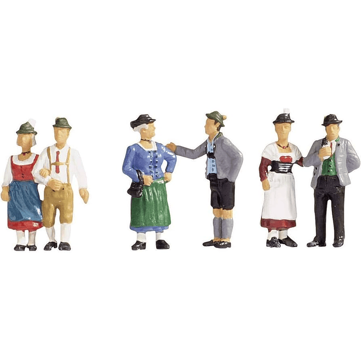 Tren Eléctrico No Nuevo gente en traje tipico de Bavaria 1/87 H0 1