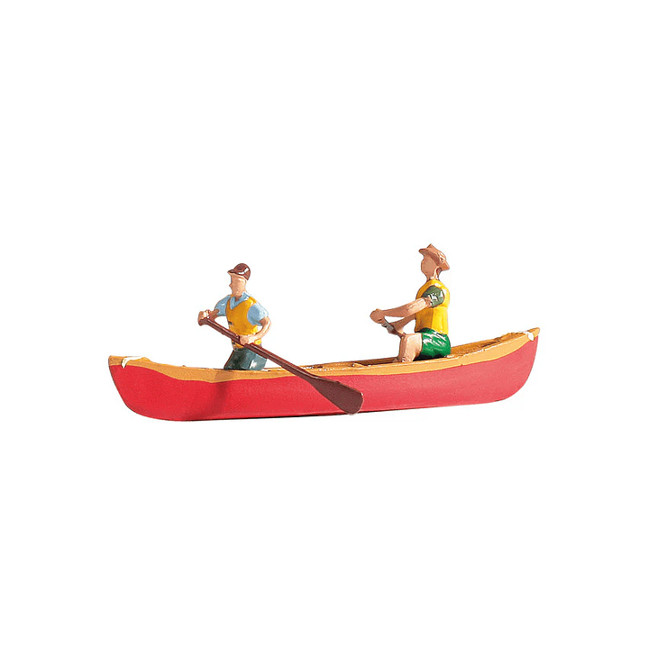 Tren Eléctrico No Nuevo canoa con dos canoistas H0 1/87 1