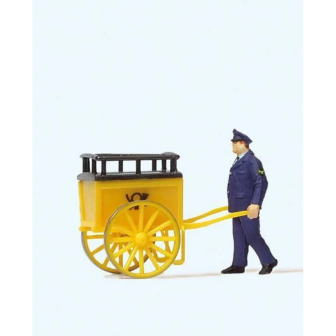 Tren Eléctrico No Nuevo cartero con carretilla de reparto H0 1/87 1