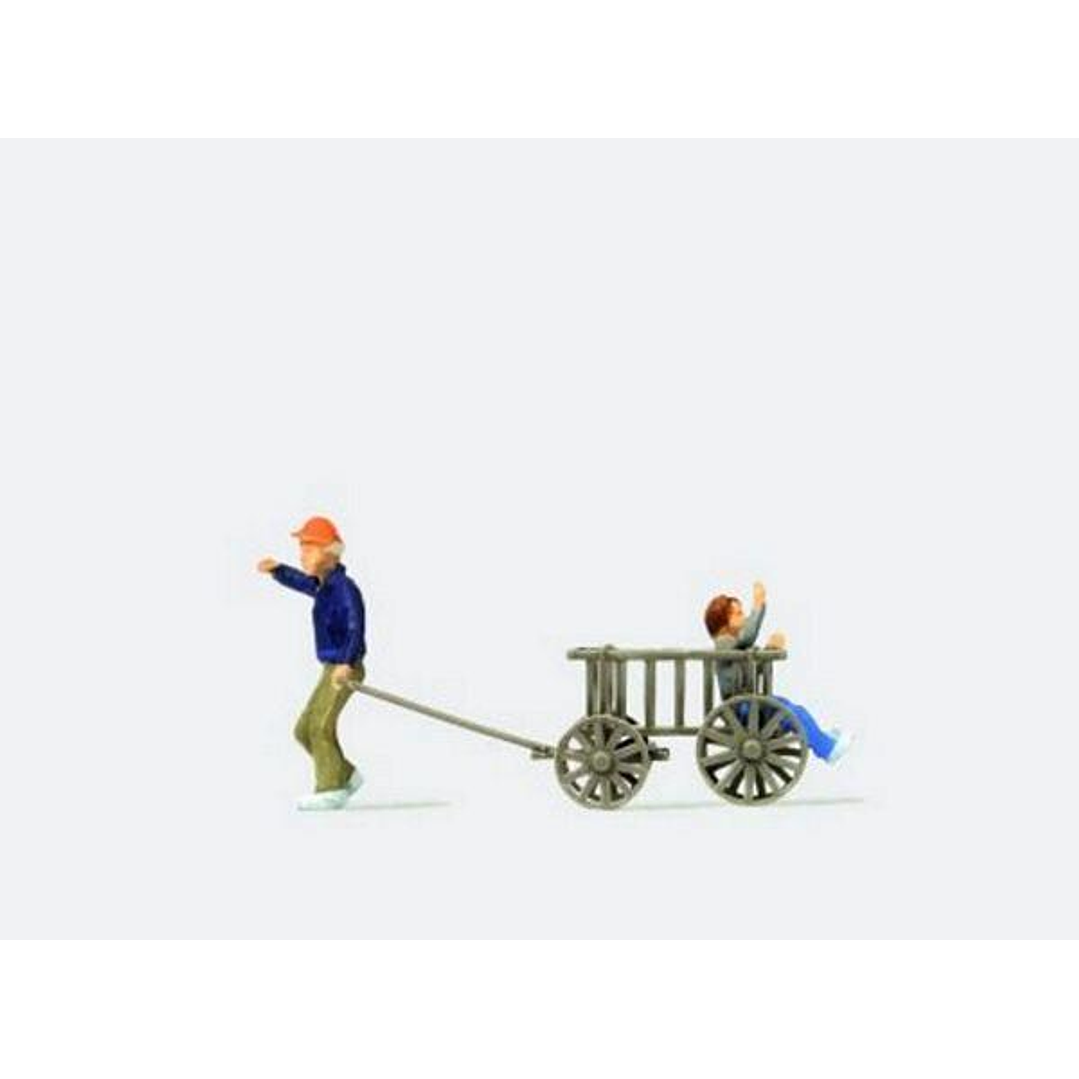 Tren Eléctrico No Nuevo Niños y carro de madera H0 1/87 1