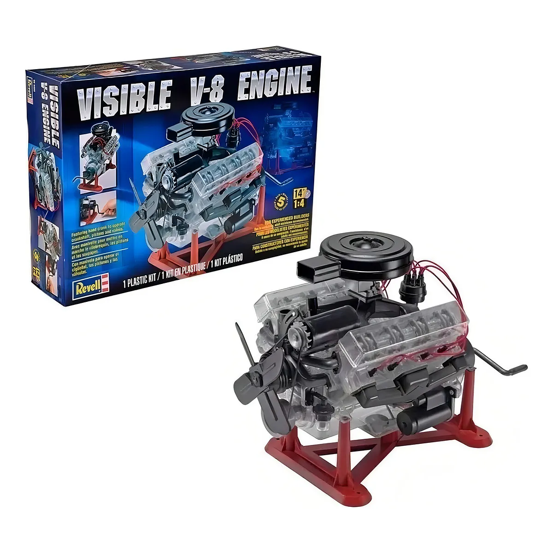 Vehículo para Armar Visible V8 Engine 1/4 1