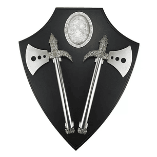  Kit De Hachas Con Escudo Medieval