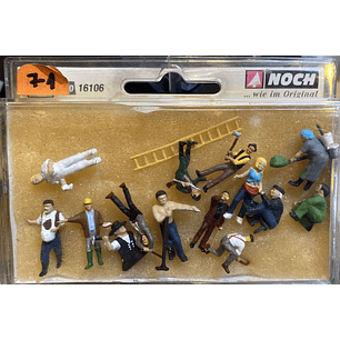 Tren Eléctrico No Nuevo figuras surtidas trabajando H0 1/87