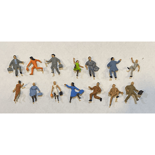 Tren Eléctrico No Nuevo viajeros con prisas/corriendo H0 1/87