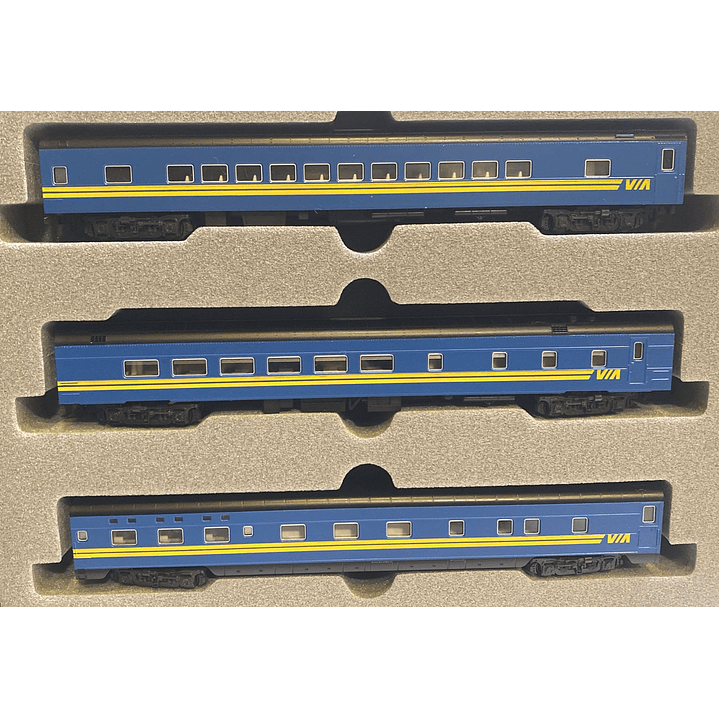 Tren electrico set de tren de pasajeros VIA Rail escala N 1/60 3