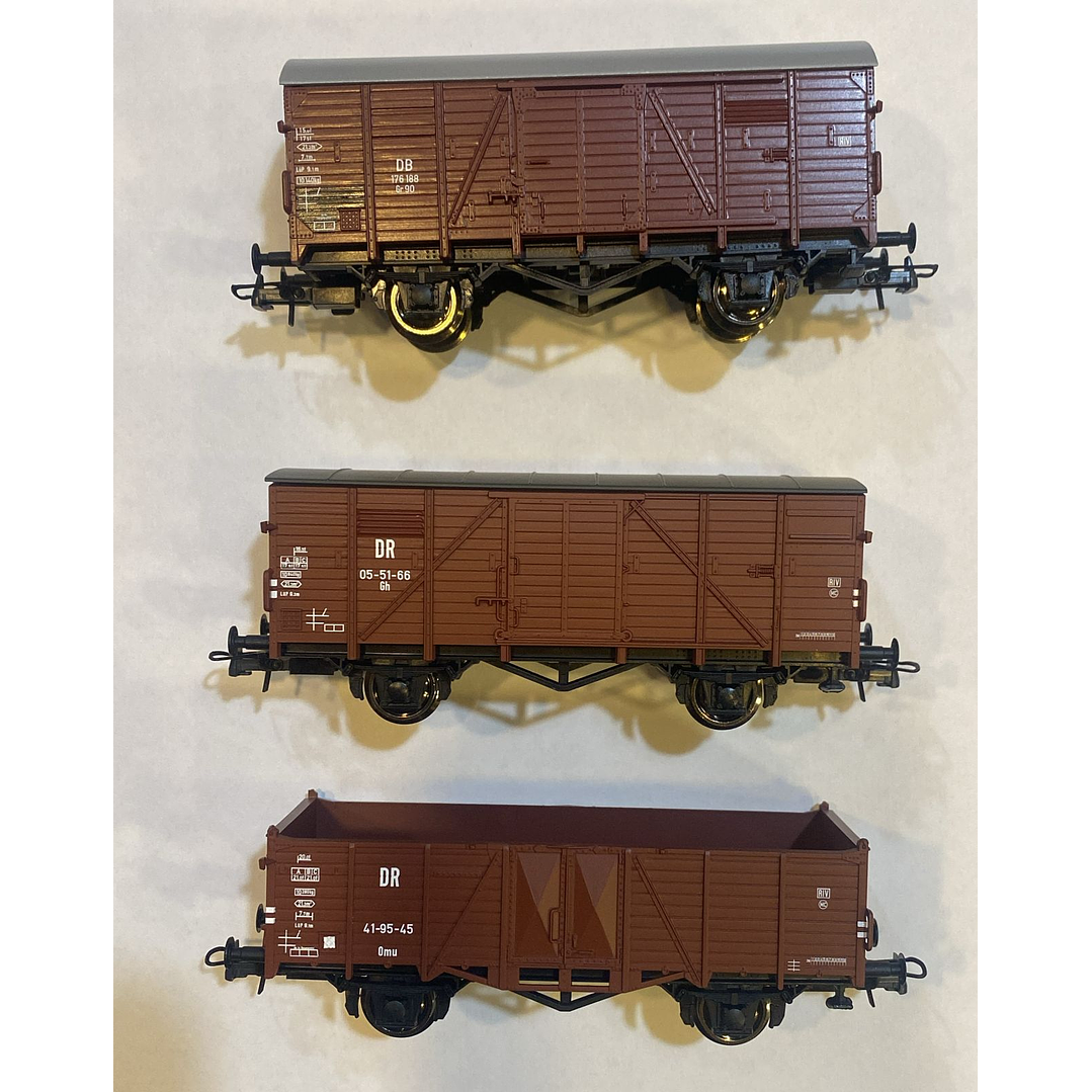 Tren Eléctrico Vagones De Carga europeos H0 1/87 1